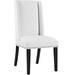 Baron Vinyl Upholstery & Wood Frame Dining Chairs Set of 2 by Modway Faux Leather/Upholstered in White | 40 H x 23.5 W x 19.5 D in | Wayfair