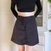 Free People Skirts | Free People Lace Up Tie Front Mini Skirt | Color: Black | Size: L