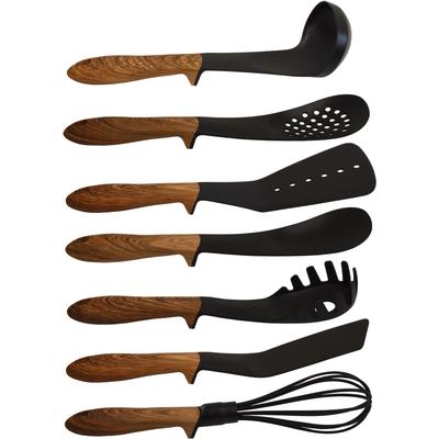 Kochbesteck-Set PINTINOX "Pinti Chalet", braun (schwarz, braun), Kunststoff, Kochbesteck-Sets, Kunsttoff, Griff in Holzo