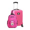 MOJO Pink Pittsburgh Steelers Personalized Deluxe 2-Piece Backpack & Carry-On Set