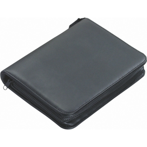 Jüscha Alassio Ringbuchmappe A5 LUINO FINEtouch-Lederimitat Arbeitsmappe Businessmappe Konferenzmappe schwarz 30006 Image