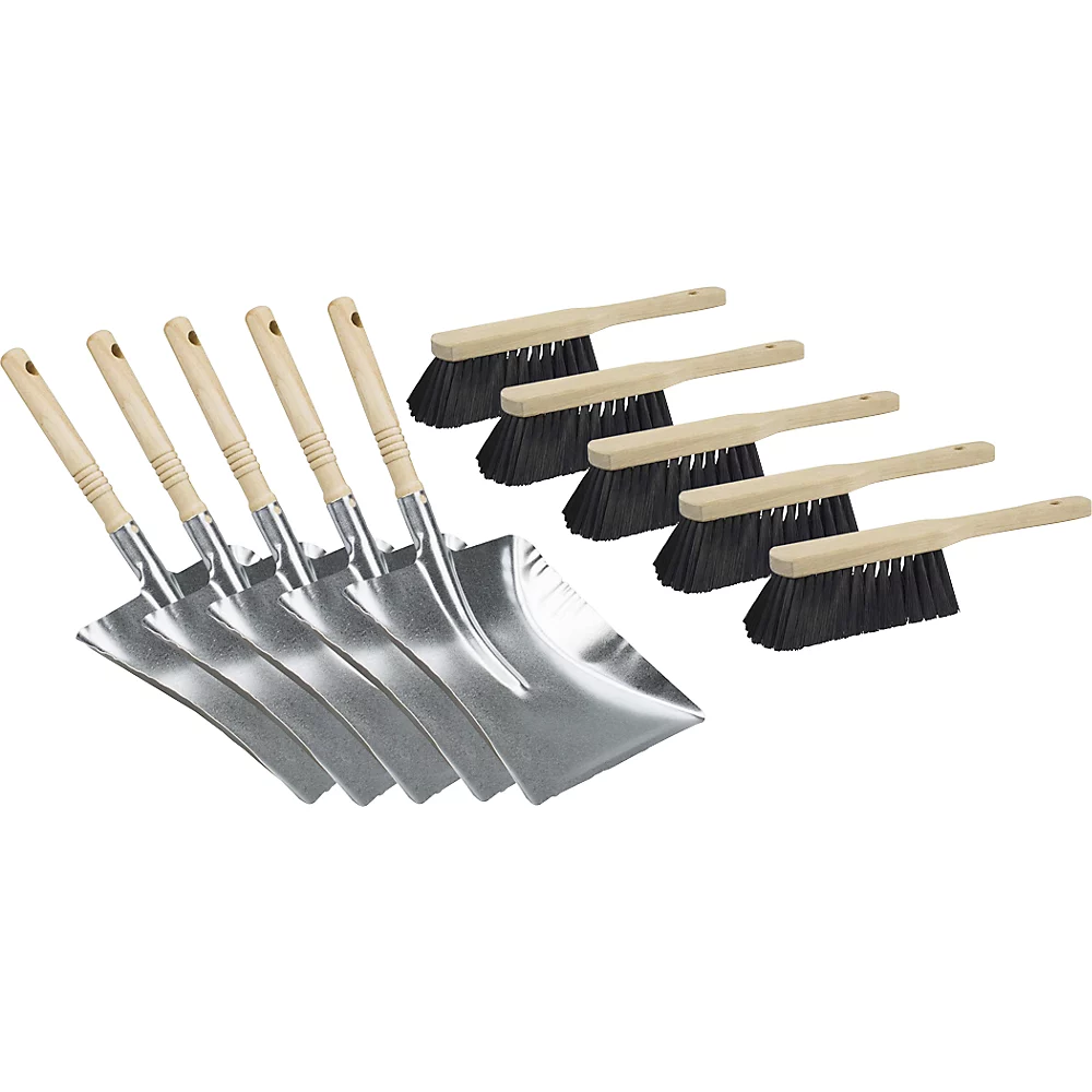 Kit de balayage, ramasse-poussière avec balai manuel industriel eurokraft basic