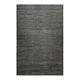 Tapis tissé main en laine et jute noir et gris 160x230