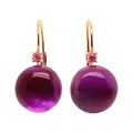 ChimRound-Boucles d'oreilles pendantes pour femmes boucles d'oreilles pendantes violettes pierre