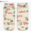 ZHBSLWT-Chaussettes imprimées en 3D pour femmes Chaussettes unisexes mignonnes Chaussettes basses