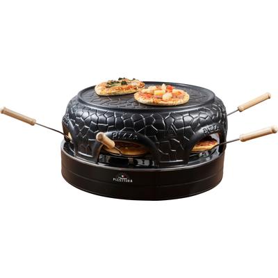 BESTRON Pizzaofen "APD400Z", schwarz, B:38cm H:25cm T:38cm Ø:38cm, Pizzaöfen, für Mini-Pizzen