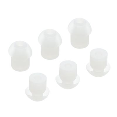 Silicone Mushroom Earbuds Ear Tips for Acoustic Tube Earpiece, Transparent 6Pcs