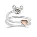 Disney Jewelry | Disney Crystal Mickey Mouse Head With Heart Bypass Ring | Color: Gold/Silver | Size: Various