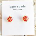 Kate Spade Jewelry | Kate Spade Ruby Something Sparkly Spade Heart Gold Earrings | Color: Gold/Red | Size: Os