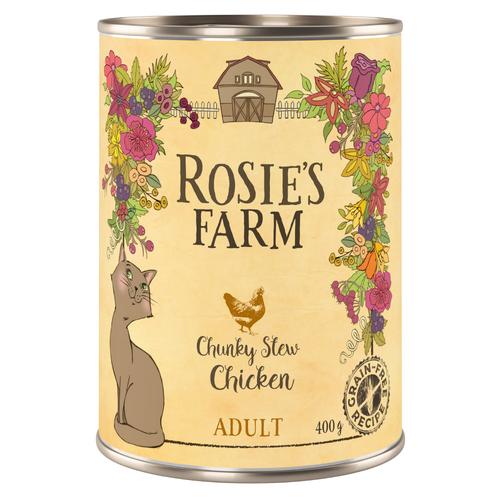 6x400g Adult Huhn Rosie's Farm Katzenfutter