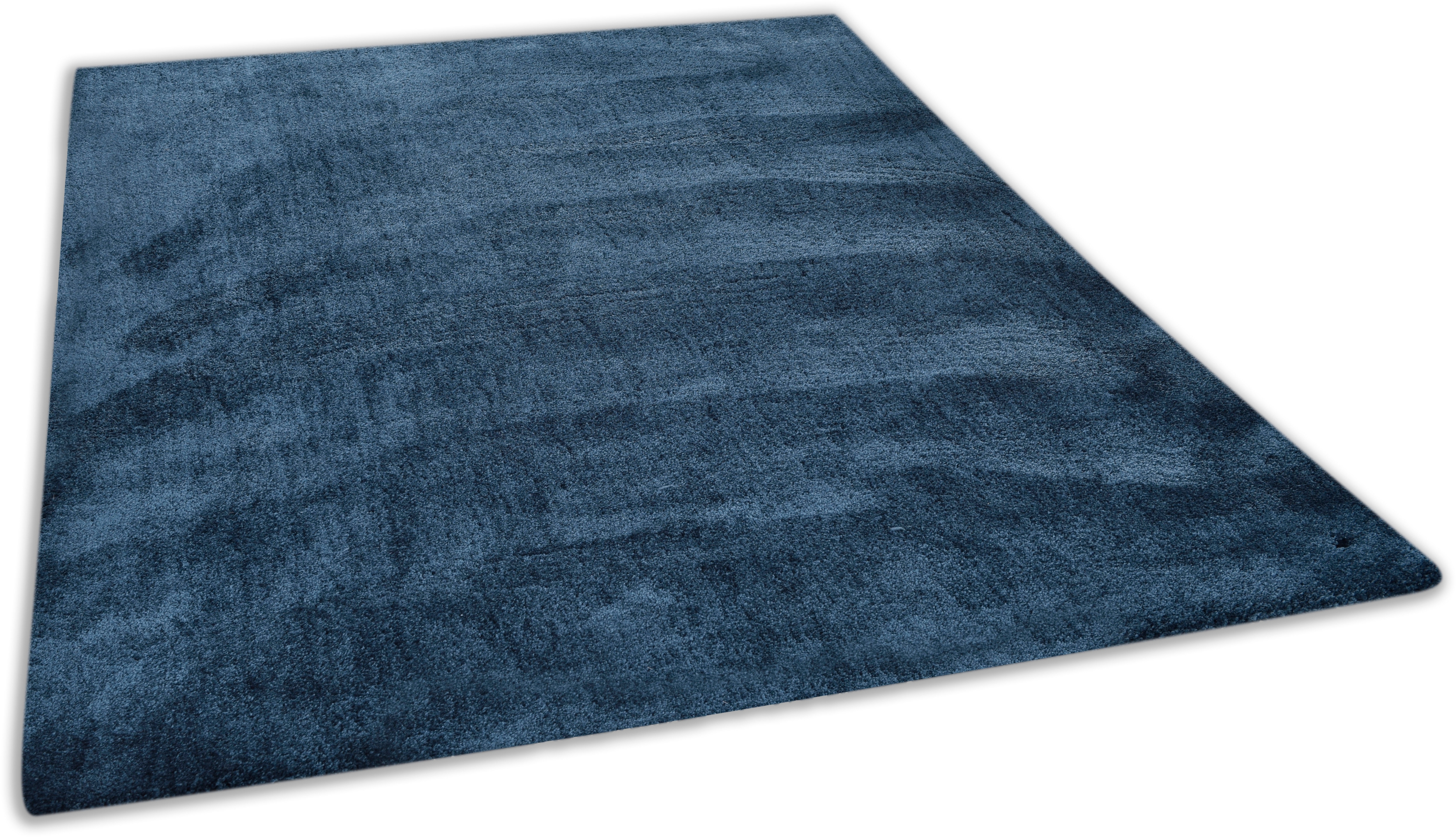 Hochflor-Teppich TOM TAILOR HOME "Shaggy Teppich Cozy", blau (petrol), B:140cm H:25mm L:200cm, Polyester, Teppiche, Uni Farben, auch in Pastell Farben, weich & kuschelig Image