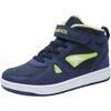 Sneaker KANGAROOS "Kalley II EV", Gr. 29, blau (navy, lime), Synthetik, sportlich, Schuhe, mit Klettverschluss, gefüttert