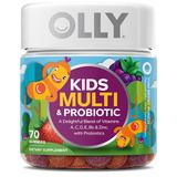 OLLY Kids Multi + Probiotic - 70 Gummies - Digestive Health - A blend of Vitamins A, C, D, E, Bs & Zinc - Flavor: Yum Berry Punch