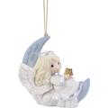 Precious Moments Silent Holy Night Porcelain Hanging Figurine Ornament Ceramic/Porcelain in Blue/White | 3.46 H x 2.28 W x 3.54 D in | Wayfair