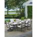 Tommy Bahama Outdoor Pavlova Rectangular Dining Table Stone/Concrete/Metal in Gray/White | 29 H x 84 W x 44 D in | Wayfair 3910-876C
