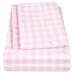 Sweet Home Collection Gingham Microfiber Sheet Set Polyester in Pink | Twin XL | Wayfair KIDS-PKGHM-TXL
