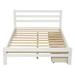 Red Barrel Studio® Wood Platform Bed w/ Two Drawers in White | 33.2 H x 54.5 W x 75.7 D in | Wayfair 1EE719044F8D4E59BABE8DEB59AB5121