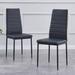 Dining Chair Set Of 2, Ebern Designs Modern Kitchen Chairs Pu Side Chairs w/ Metal Legs & Frame() Faux Leather/Upholstered in Black | Wayfair