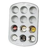 Wilton 191003169 Recipe Right Mini Muffin Pan, 12 Cup Steel in Gray | 6 H x 13 W in | Wayfair