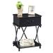 Modern Nightstand with 1-Drawer and Storage Shelf, X-design End Side Table