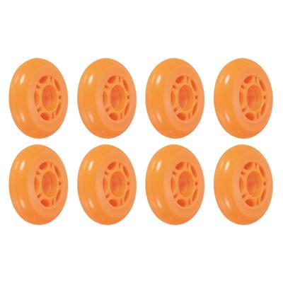 Inline Skate Wheels 82A Skate Replacement for Single Row Skate, Orange 8pcs