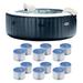 Intex PureSpa Plus Portable Inflatable Hot Tub Jet Spa w/ 12 Filter Cartridges - 126