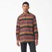 Dickies Men's Long Sleeve Flannel Shirt - Wine Blanket Stripe Size L (WL657)