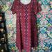 Lularoe Dresses | Lularoe Carly Long Midi Length Dress Size Kaleidoscope Printed Xs Extra | Color: Orange/Pink | Size: Xs