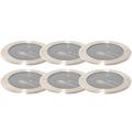 Qazqa - Set of 6 Ground Spot I Ground Light Steel I Nickel Matt I Satin AR111 Adjustable IP65 - Delux Honey- - Modern - Suitable for LED GU10 | 1 Way Light - Aluminium Ground spotway Light - Suitabl