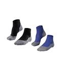 FALKE Men's RU4 Endurance Short 2-Pack M SSO Cotton Anti-Blister 2 Pairs Running Socks, Multicolor (Sortiment 0020), 8-9