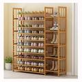 Aveo Shoe rack 10/11-Tiers Shoe Rack Large, Shoe Storage Organiser Wood Shoe Rack Multi-Functional Shoe Tower Shelf For Entryway Living Room Shoe Cabinet (Color : Wood, Size : 150cm(10-tiers))