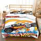 LISaINmAy Double Duvet Set Hot Wheels Bedding Set 3 PCS with Pillowcases Ultra Soft Anti Allergic Non Iron (Double(200x200cm),HW 06)