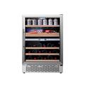 Equator 43 Bottle & 45 Can Capacity Freestanding Dual Zone Built-In Wine & Beverage Refrigerator, in Black/Gray | Wayfair GC 43 SL