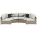 Signature Design by Ashley Calworth 2-Piece Outdoor Sectional Plastic in Brown/Gray | 34 H x 170 W x 42 D in | Wayfair P458P3