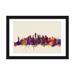 East Urban Home Skyline Series: New York City, New York, USA II Graphic Art on Wrapped Canvas in Beige, in Black/Pink/White | Wayfair