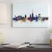 East Urban Home Skyline Series: Norwich, England, United Kingdom Graphic Art on Wrapped Canvas in, Cotton in Blue | 16 H x 24 W in | Wayfair