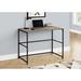 Inbox Zero Computer Desk, Home Office, Laptop, Left, Right Set-up, Storage Drawers, 40"L, Work, Metal Wood/Metal in Brown | Wayfair