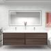 Latitude Run® Loulietta 83" W Wall-Mounted Double Bathroom Vanity Set Wood in Brown | 27.6 H x 83.4 W x 19.6 D in | Wayfair