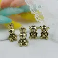 Boucles d'oreilles Vintage en trois dimensions 10 pièces ours lapin breloque à la mode mignon