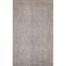 Distressed Tabriz Persian Vintage Rug Handmade Beige Wool Carpet - 6'7" x 9'7"