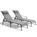 EROMMY Patio Chaise Lounges, Set Of 2 Outdoor Lounge Chairs w/ Adjustable Backrest | 33.5 H x 22 W x 57.5 D in | Wayfair HWLC-043BN