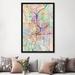 East Urban Home Urban Rainbow Street Map Series: Atlanta, Georgia, USA Graphic Art on Wrapped Canvas, in Green/White | Wayfair