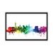 East Urban Home Rainbow Skyline Series: Las Vegas, Nevada, USA Painting Print on Wrapped Canvas Metal in Blue/Green/White | 32 H x 48 W in | Wayfair