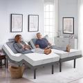 Alwyn Home Mazelina Massaging Adjustable Bed w/ Wireless Remote, Massage, USB Ports | 29 H x 76 W x 79 D in | Wayfair