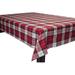 Gracie Oaks Comfy Plaid 95% Cotton 5% Lurex Tablecloth 70" Round Cotton in Black/Gray/Red | 84 W x 60 D in | Wayfair