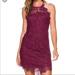 Free People Dresses | Lacy Red Free People Mini Dress | Color: Purple/Red | Size: L