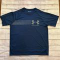 Under Armour Shirts | 3xl Men's Heatgear Under Armour Blue Athletic T-Shirt | Color: Blue/Gray | Size: 3xl