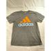 Adidas Shirts | Adidas The Go To Performance Tee Mens Medium Gray Logo Short Sleeve T-Shirt | Color: Gray/Orange | Size: M