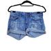 American Eagle Outfitters Shorts | American Eagle Outfitters Blue Distressed Midi Denim Jean Shorts Size 6 | Color: Blue | Size: 6