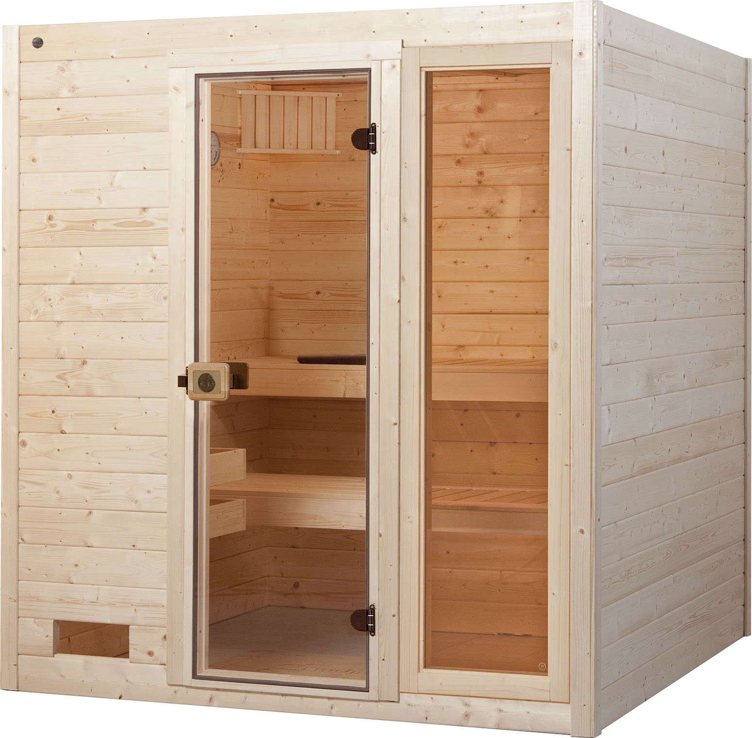 Sauna WEKA "Valida", beige (natur), Saunaofen, integrierte Steuerung, 9 kW, Saunen, 9 kW-Ofen mit integrierter Steuerung Image
